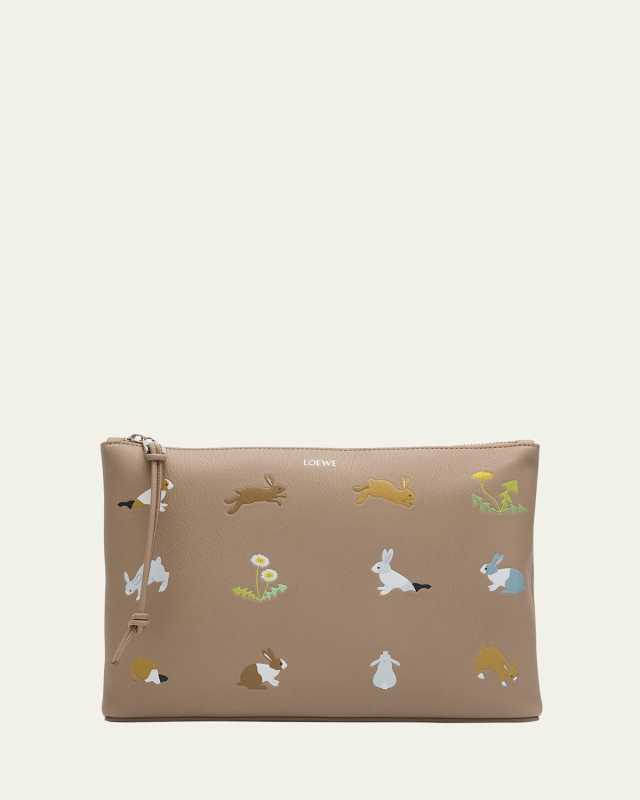 x Suna Fujita Bunnies Printed Pouch Bag